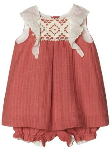 Baby girl's dusky pink dress