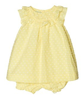 Baby girl's yellow plumeti dress