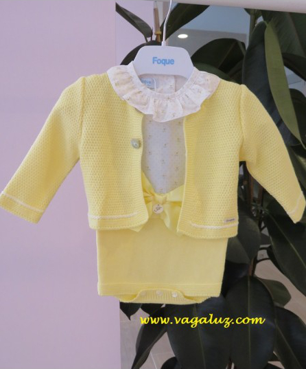 Baby's yellow cardigan