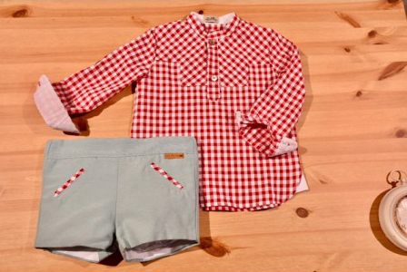 Boys checked shirt and shorts