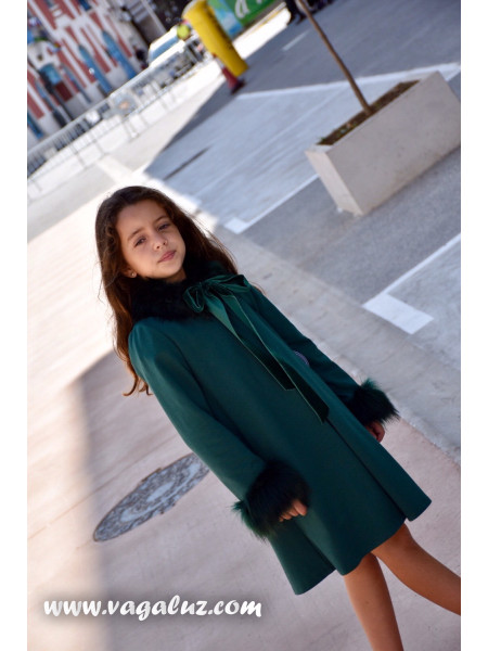 Girl's green coat