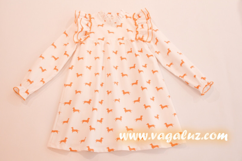 Girl's dog print dress