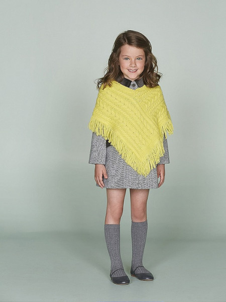 Girl's yellow poncho