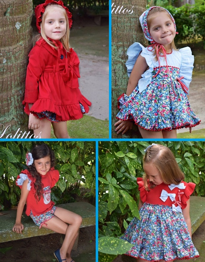 Favorecedoras prendas en rojo frambuesa para niñas de Lolittos.