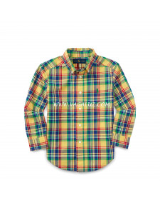 BOY YELLOW CHECKED SHIRT RALPH LAUREN