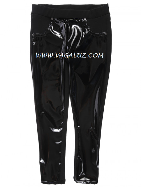 GIRL'S LEGGINGS WITH A GLOSSY EFFECT