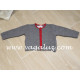 CHAQUETA NIÑO ROCHY TRENZA GRIS FUERTE/ROJO