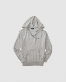 JERSEY NIÑA POLO RALPH LAUREN CON CAPUCHA GRIS