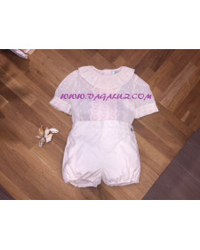 OUTFIT BOY 2 PIECES CREAM SET