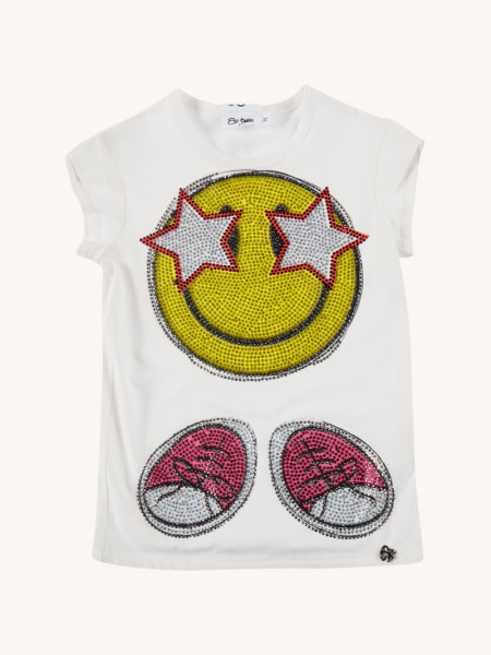 Girl Diamant Smiley T-Shirt So twee by Miss grant