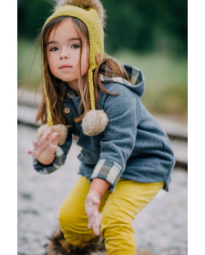 CHILDREN MUSTARD TROUSERS TUL Y POMPON