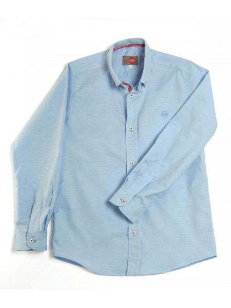 CAMISA DE NIÑO VARONES OXFORD CELESTE