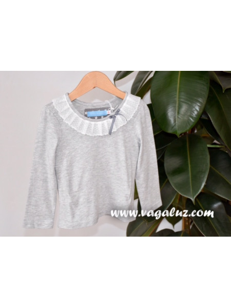 CAMISETA DE NIÑA GRIS UBM