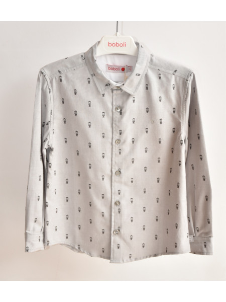 CAMISA DE NIÑO BOBOLI OXFORD ESTAMPADO