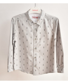 CAMISA DE NIÑO BOBOLI OXFORD ESTAMPADO