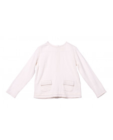 BLUSA DE NIÑA PLUMETI RAIN BLANCA BOLSILLOS