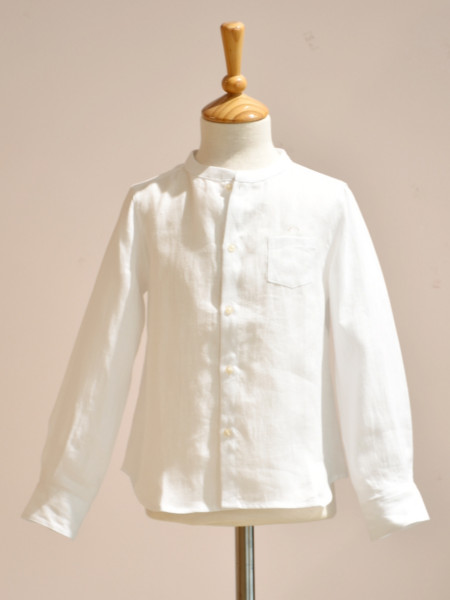camisa blanca lino niño