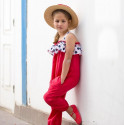 MONO DE NIÑA ROJO CON TOPOS KIDS CHOCOLATE