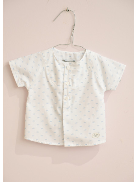 BLUSA DE NIÑO JOSE VARÓN CORONAS CELESTE