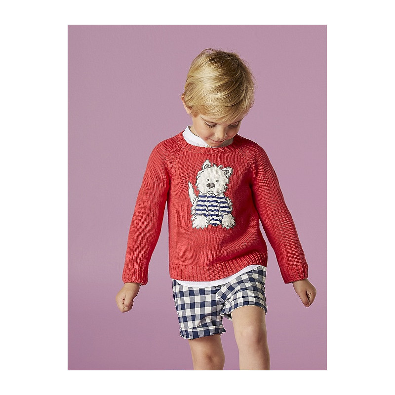 BABY BOY RED SWEATER NANOS