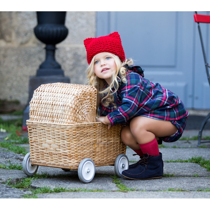 BABY GIRL DRESS AND KNICKERS KIDS CHOCOLATE TARTAN Vagaluz