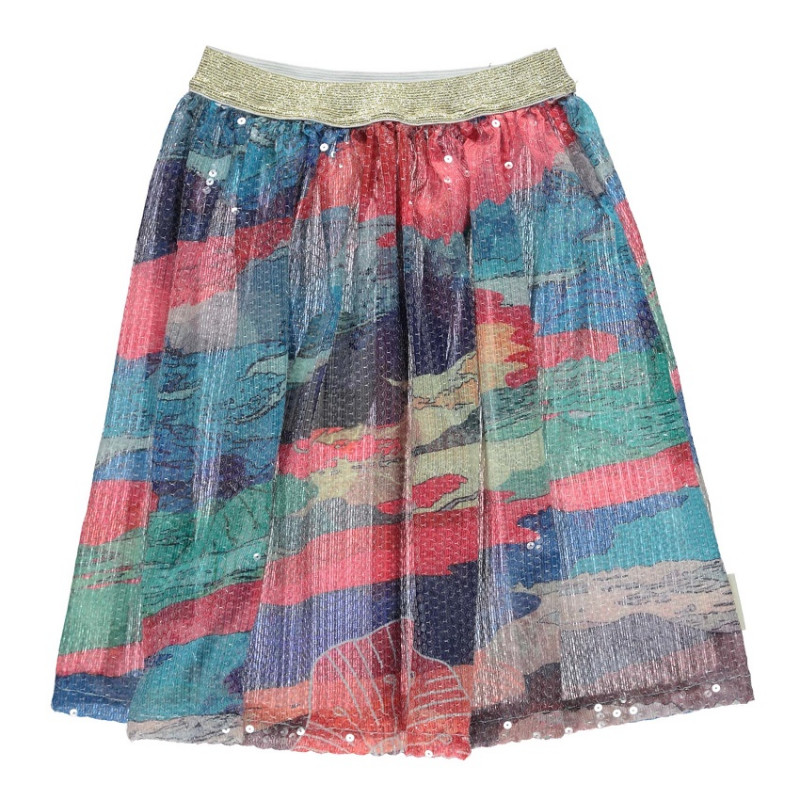 LONG SEQUIN SKIRT MULTICOLORED