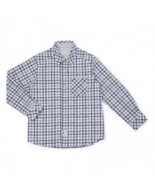 BOYS BLUE & GREY CHECKED SHIRT PILI CARRERA.