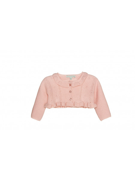 BABY GIRL PINK CARDIGAN NANOS