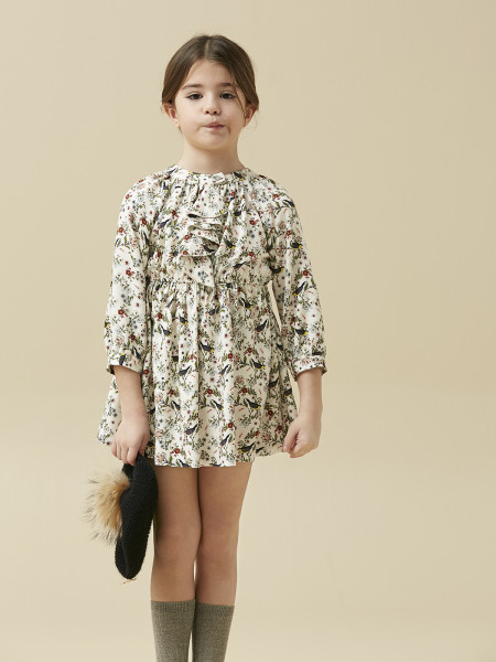 VESTIDO DE NIÑA NANOS VIELLA CRUDO - Vagaluz