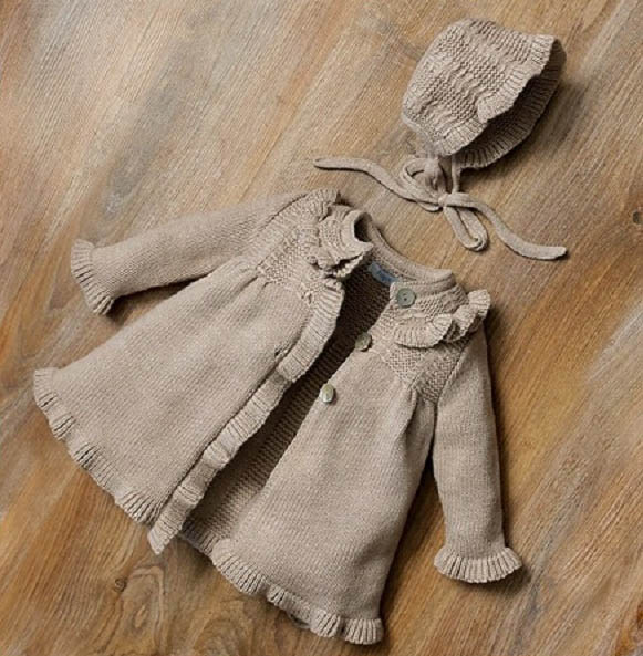 Abrigo de lana con capota para bebé de Foque