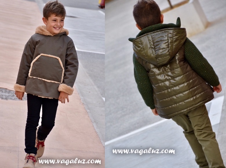 Modernos abrigos para niño disponibles en Vagaluz.