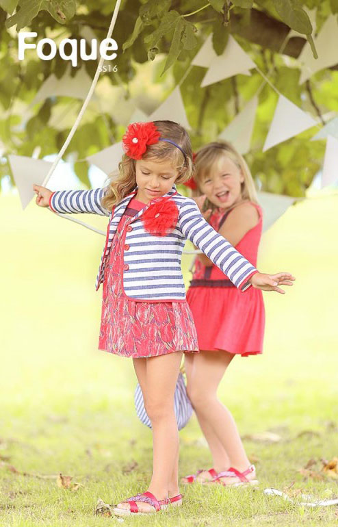 Chaqueta americana de niña rayas marineras Foque Primavera/verano 2016