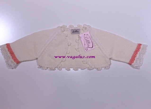 Chaqueta de niña con borlas marca Lollitos 