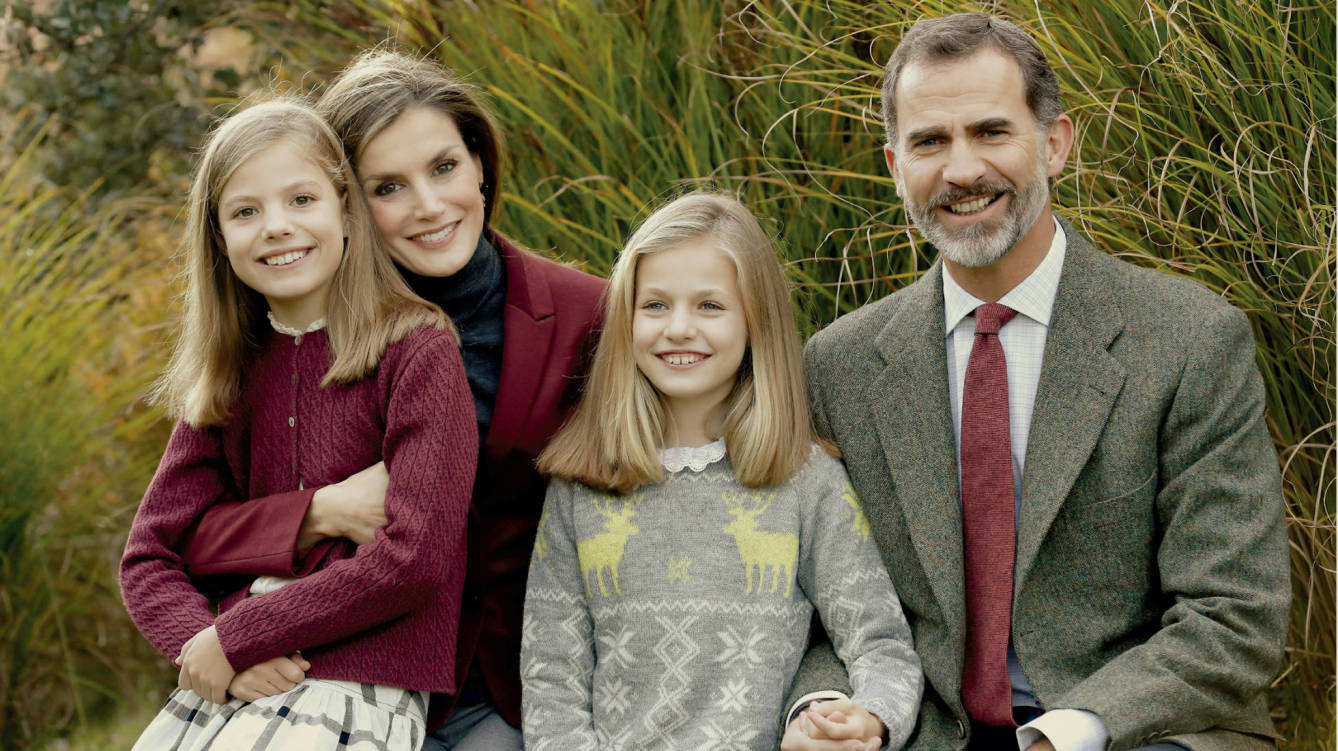 Felicitación navideña 2016 con la Princesa Leonor y la infanta Sofía