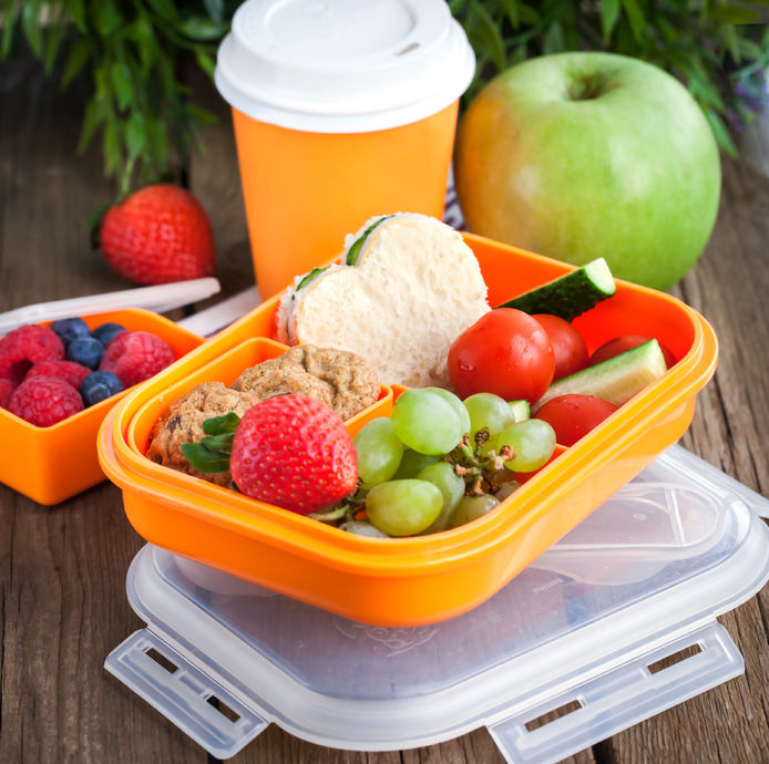 Fiambrera para almuerzo saludable para el recreo de los niños