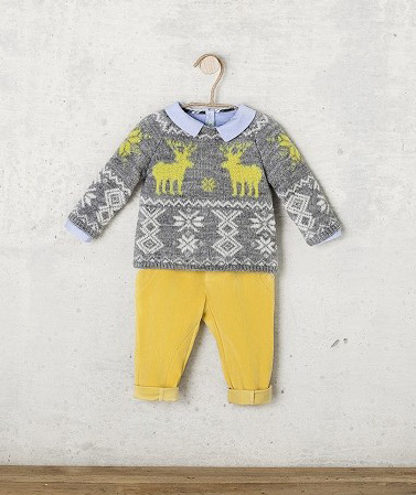 Jersey con dibujos de invierno amarillo para niño de Nanos