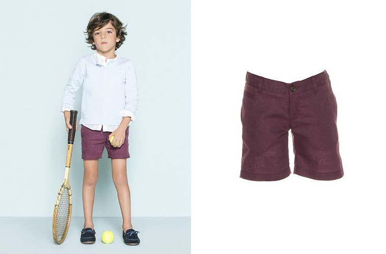 Pantalón corto de niño berenjena Nanos verano 2016