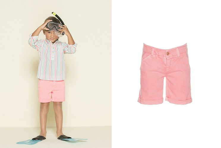 Pantalón corto de niño rosa Nanos verano 2016