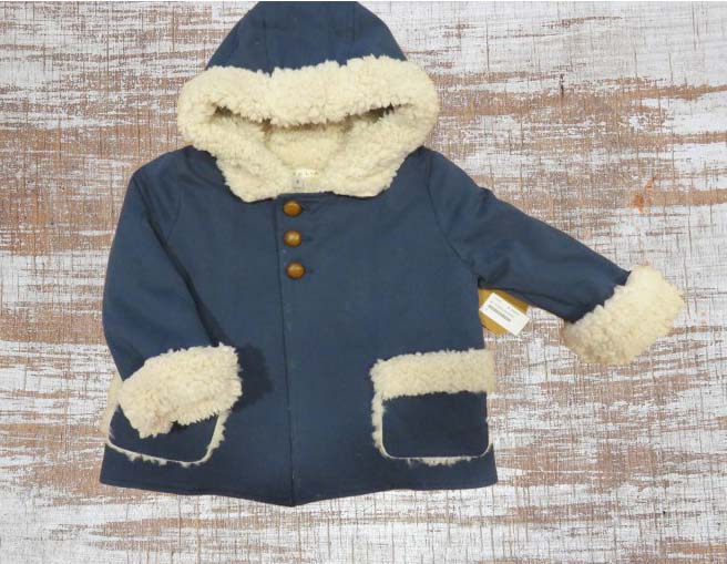 Parka para niño con capucha en azul marino Mía y Lía